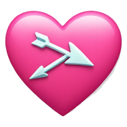 pink heart with arrow sticker