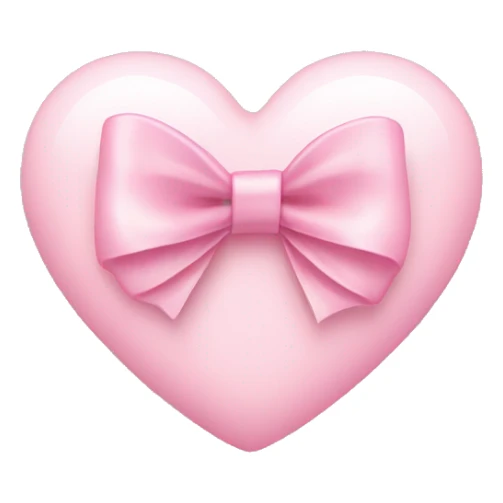 light pink heart with a bow sticker