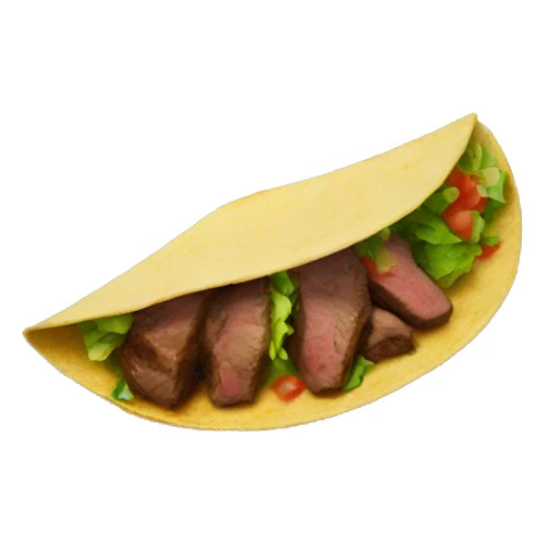 Steak tacos on a plate sticker