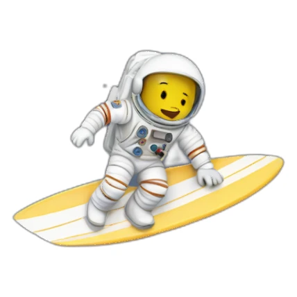 Astronaut simpson surfing on the moon sticker