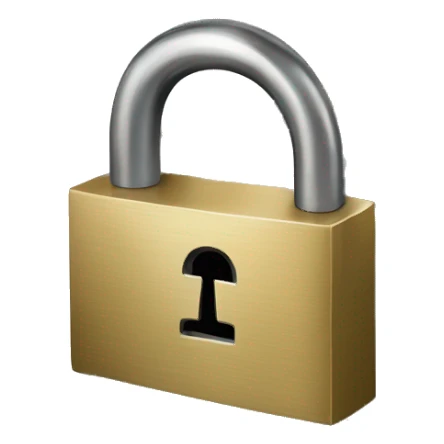 A padlock with the letter A engraved on it sticker