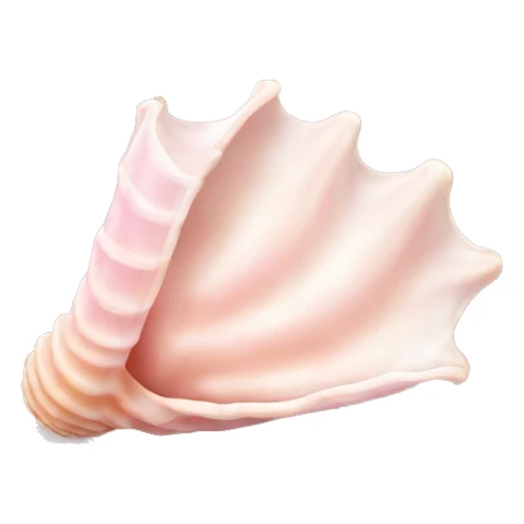 light pink conch seashell sticker