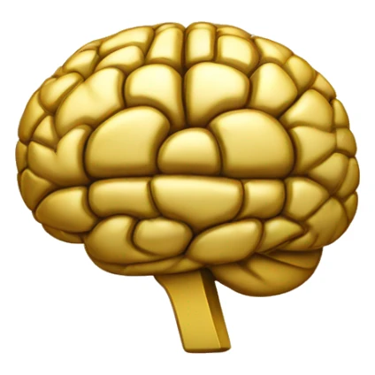 applestore brain emoji in gold sticker
