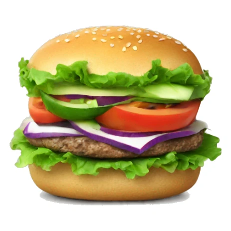 raw Vegetables burger sticker