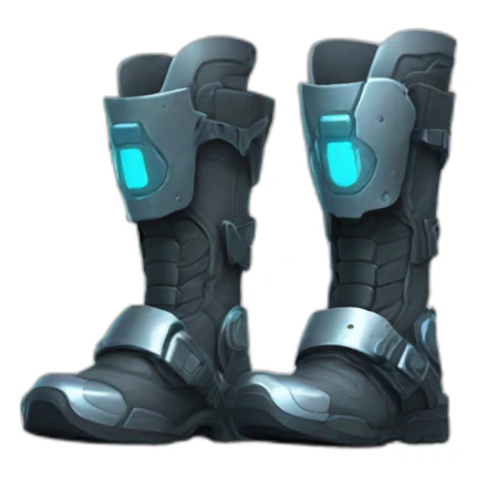 futuristic Technomancer armored boots sticker