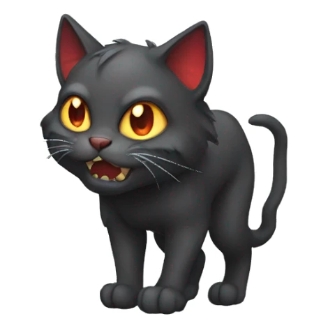 Demon cat sticker