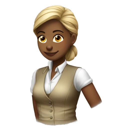 bar tender girl sticker