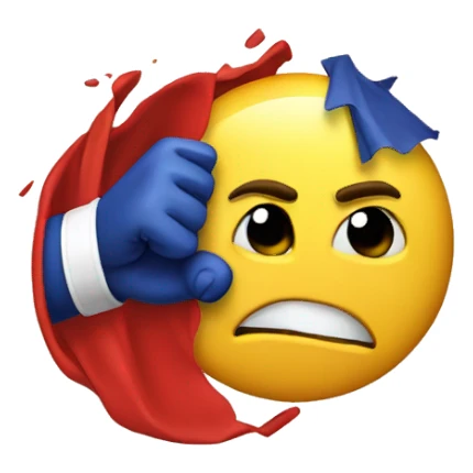 Punching the Facebook logo  sticker