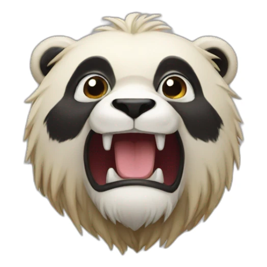 Lion panda sticker