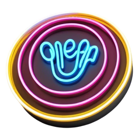 neon sign "open" sticker