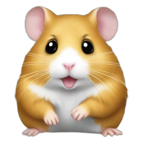 hamster has much money sticker