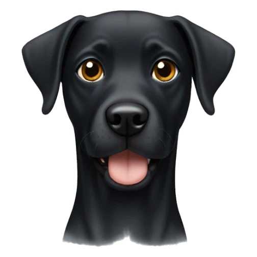 Pitt and lab mix black dog  sticker