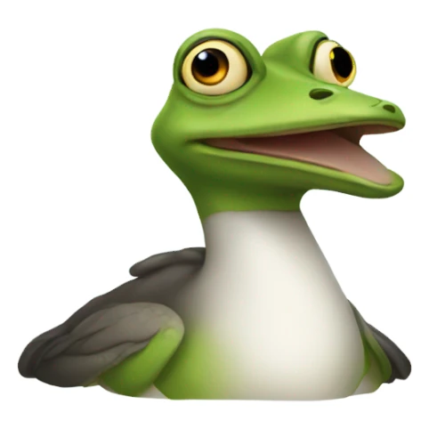 Frog goose hybrid sticker