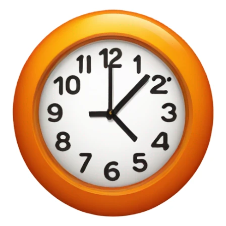 time orange sticker