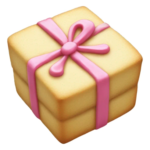 A sugar cookie shaped like a gift  sticker