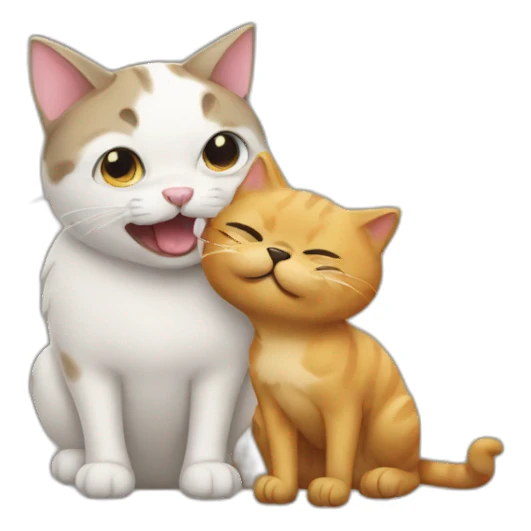 cat eat dog sticker