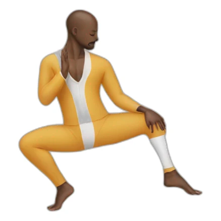 yoga balance men suit sticker