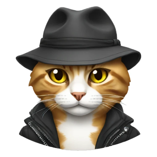 gangsta cat sticker