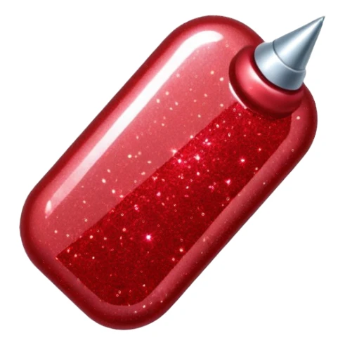 glitter red pin sticker