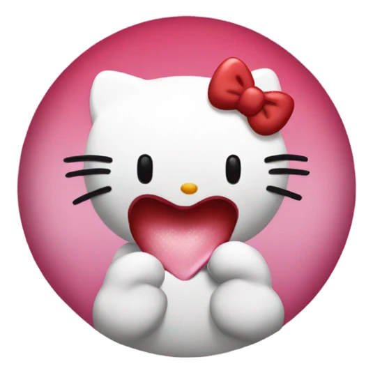 Hello kitty kiss sticker