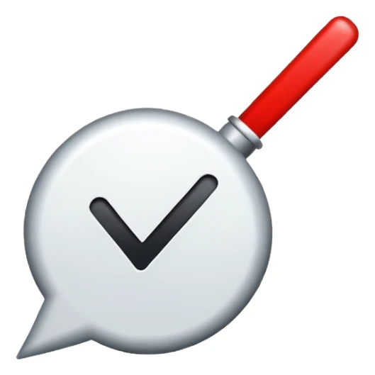 A tick sign with the background as blue sticker