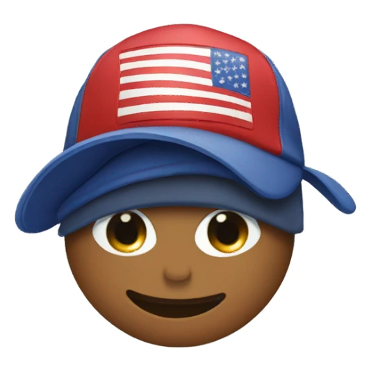 Cap with word “USA” sticker