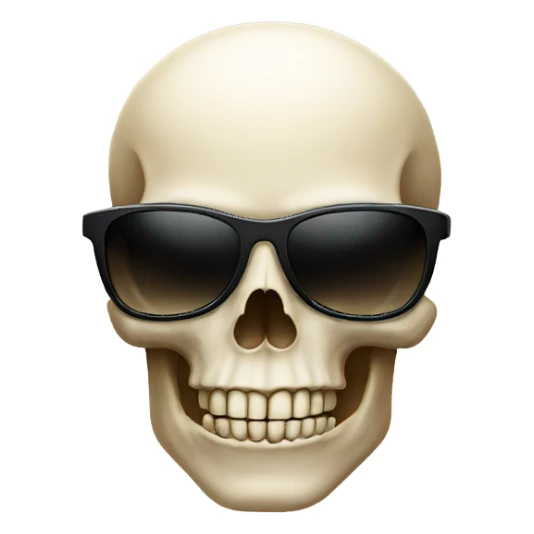 Skull wearing shades sticker