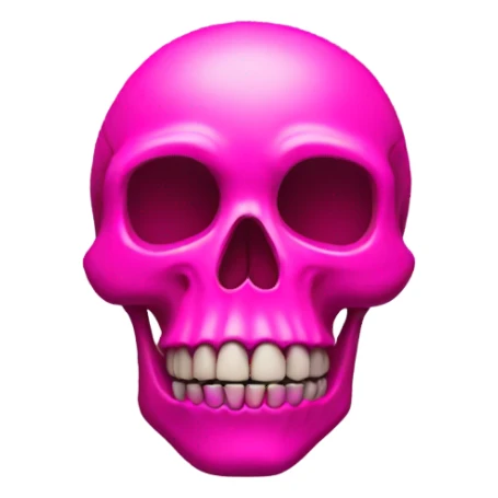 pink skull sticker