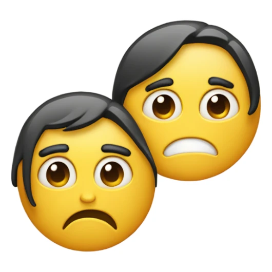 one happy face and one unhappy face sticker