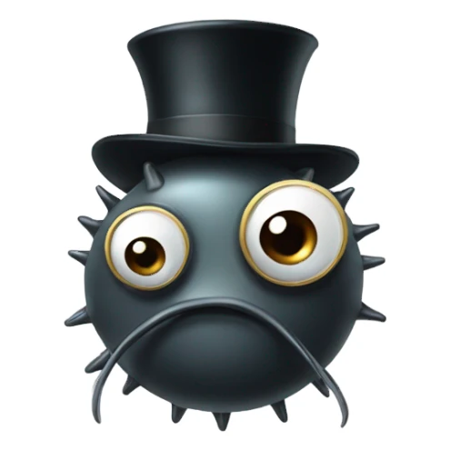 mite with monocle and top hat sticker