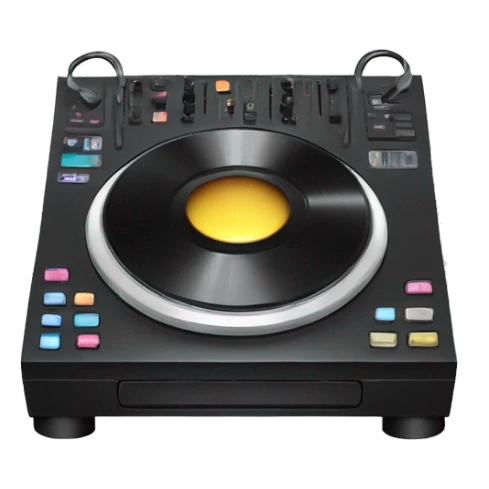 A dj deck sticker