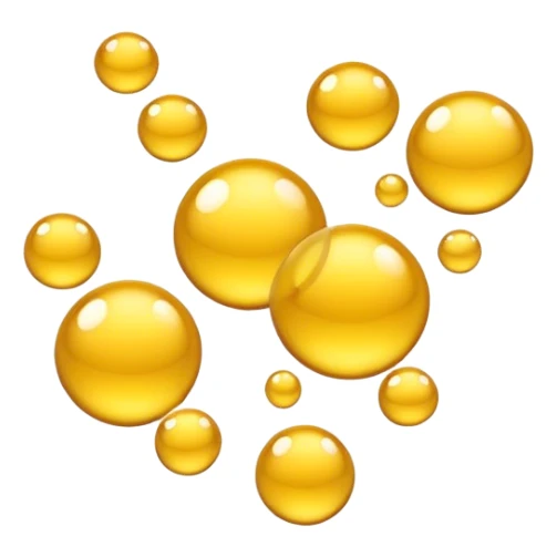 gold bubbles sticker