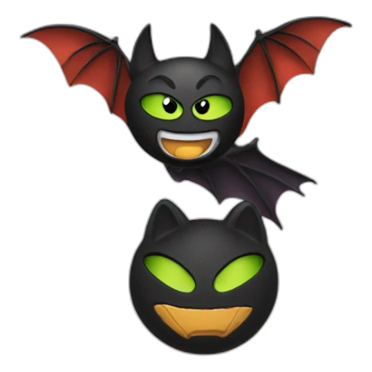 Emoji with bat sticker