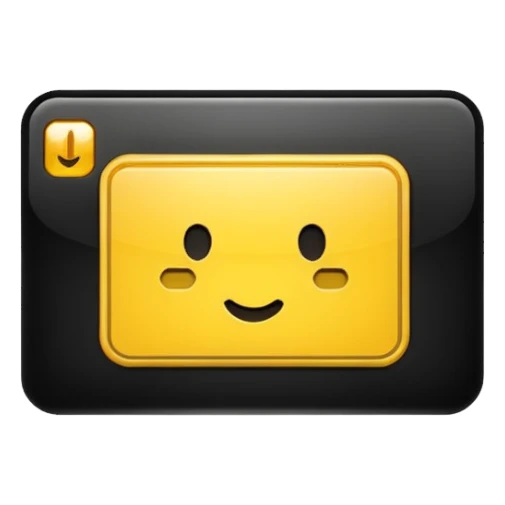 a sleek black yellow card sticker