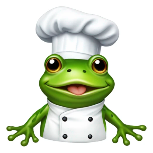 Frog dressed as a chef doing  chefs kiss  sticker
