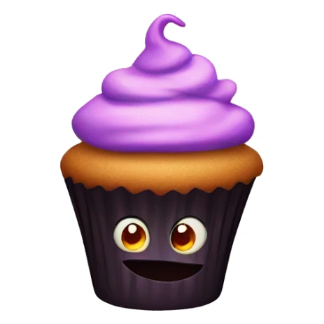 A cupcake that’s a demon sticker