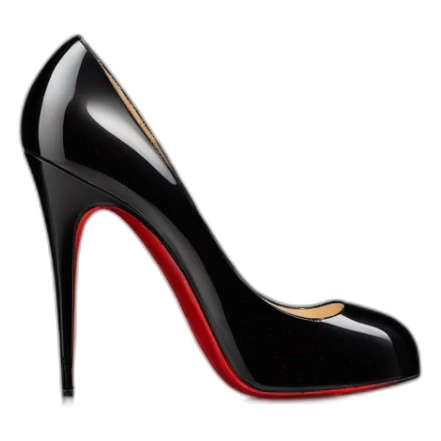 High heel black patent louboutin sticker