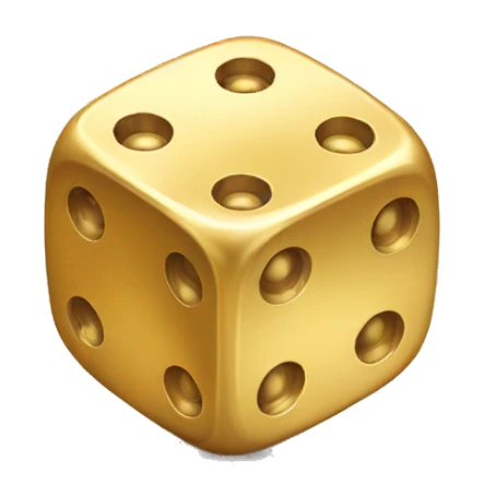 gold dice.

 sticker