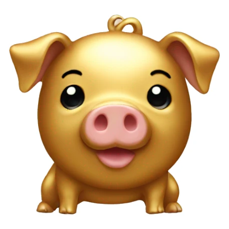 gold pig sticker
