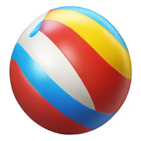 a poop with a beach ball sticker