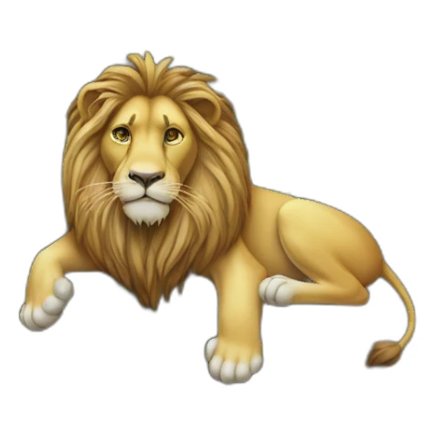 Lion sur pierre pierre sur arbre sticker