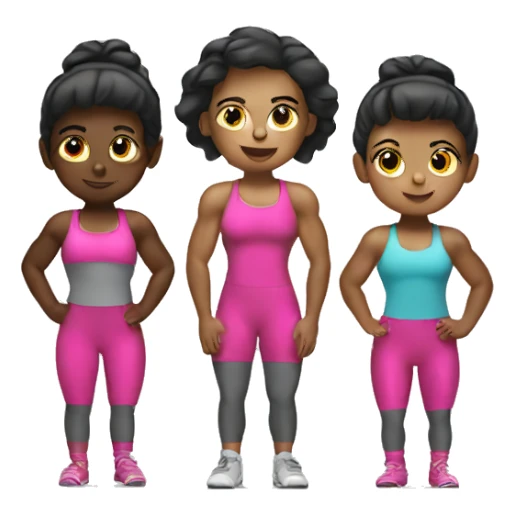 3 girls doing weighlifting sticker