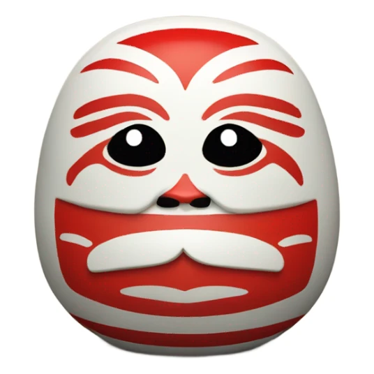 daruma japan figurine sticker