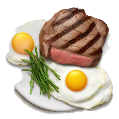 Steak and eggs sticker