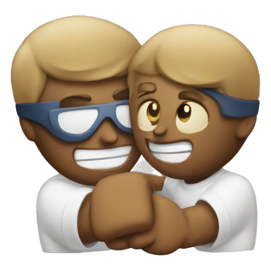 make a fighting emoji like encouraging one another sticker