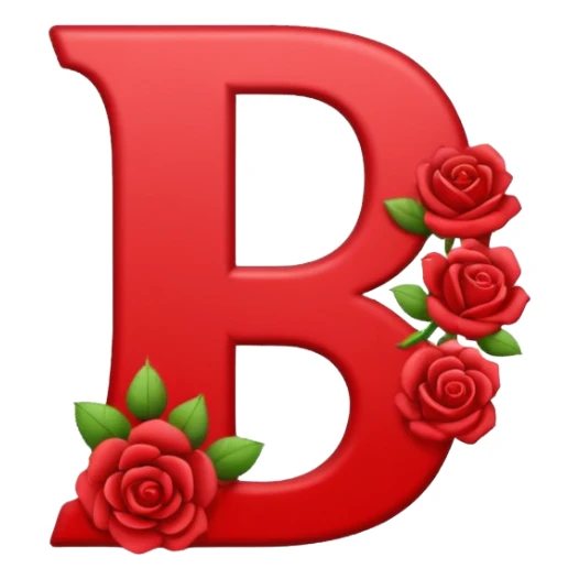 Letra A con rosas rojas sticker