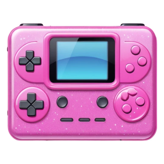 glittery pink 90s retro game console sticker