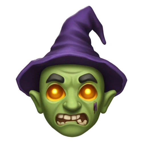 half-orc male wizard necromancer pumpkin sticker