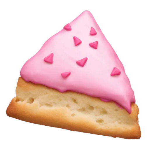  triangular scone with pink frosting no face  sticker