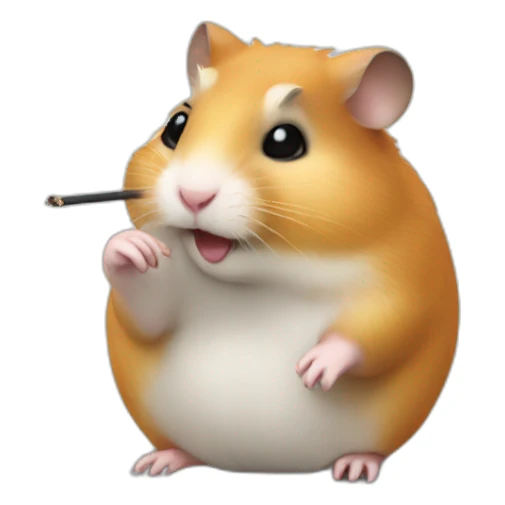 smoking hamster sticker